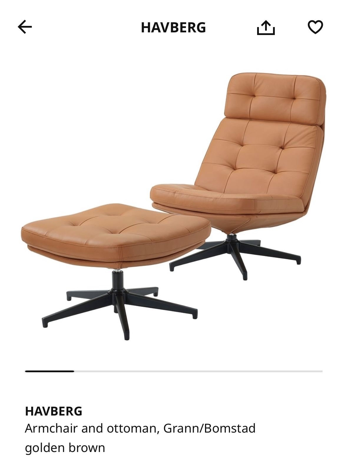 IKEA Armchair and Ottoman