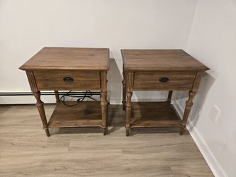 Pair of Arhaus Nightstands – Premium Quality Woods & Craftsmanship