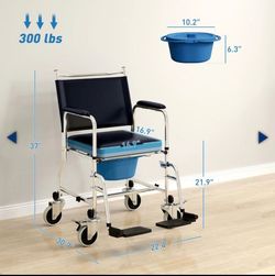 Portable Potty Chair/Shower with Wheels