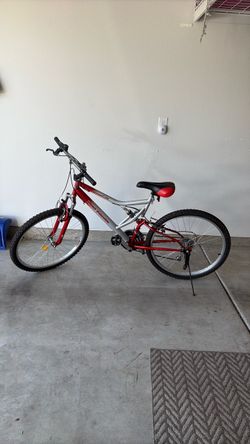 Red and Silver Mountain Bike