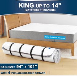 Vacuum Mattress Bag for Memory Foam and Latex - Sealed for Easy Movement, Transport and Storage (King/California King)