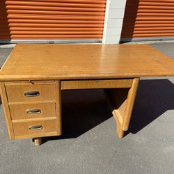 Vintage Mid Century Modern Wooden Desk