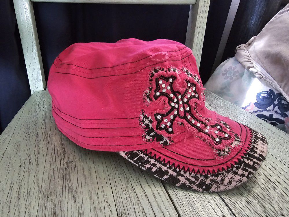 #Women's #Pink #Cross Cap#Hat