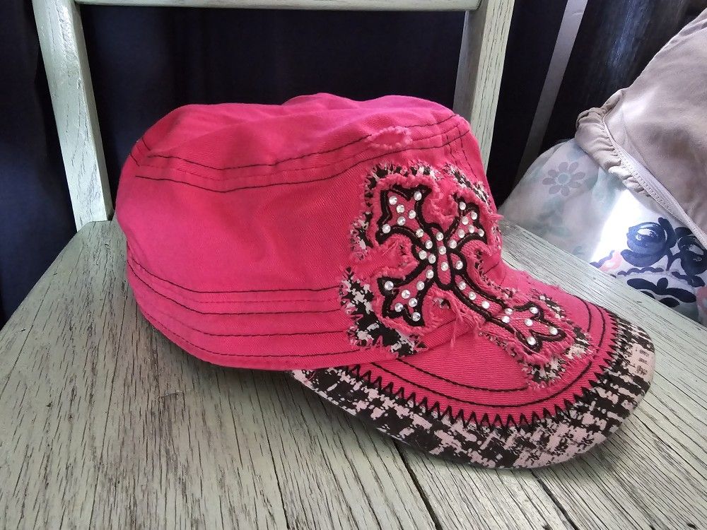 #Women's #Pink #Cross Cap#Hat