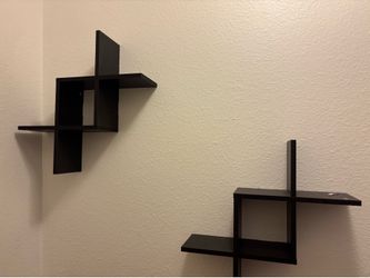 Modern Geometric Floating Wall Shelves Set