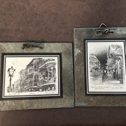 Vintage Don Davey Print On Tile - Scenes On New Orleans