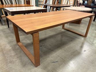 Modern Oak Floating Top Dining Room Table