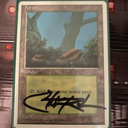 MTG Signed Forest - Christopher Rush