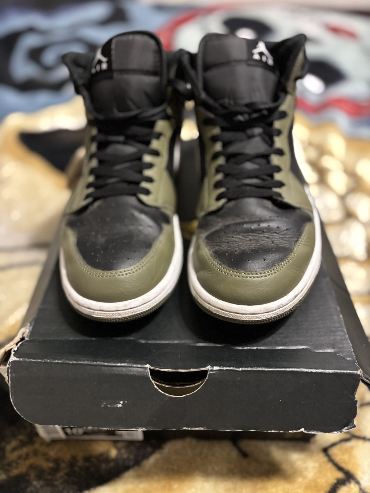 Olive Green And Black 1s Men Jordan’s