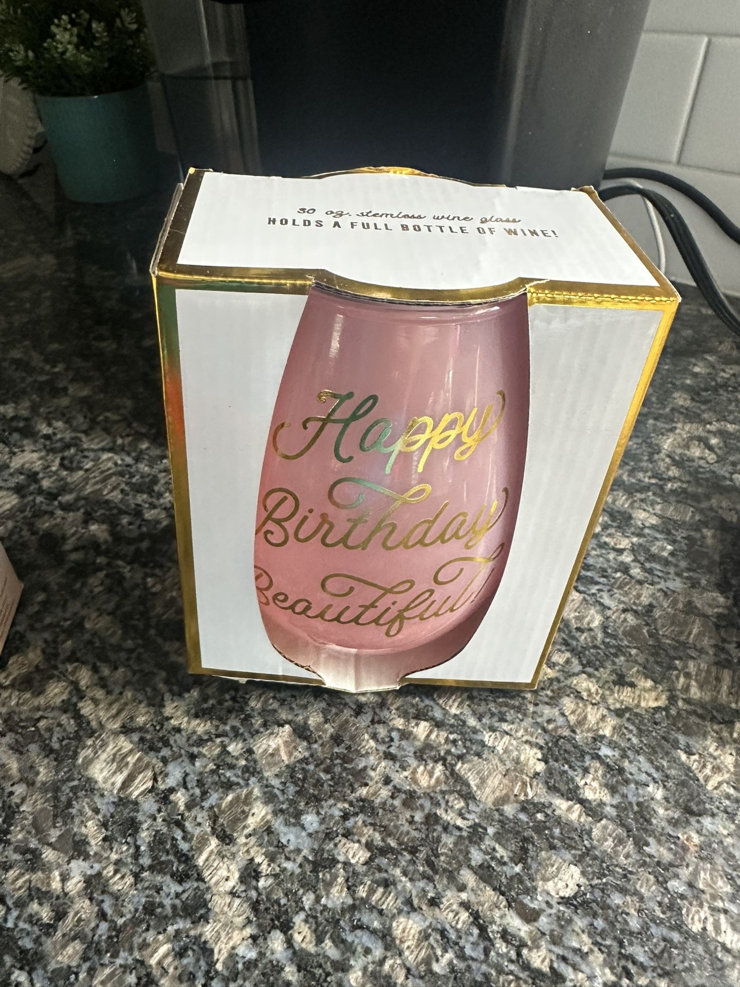 Wine Glass Holds A Whole Bottle!!! Brand New