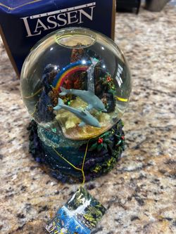 The Art of Lassen Dolphin Snow Globe