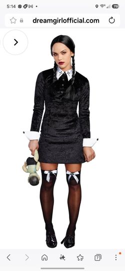 Wednesday Addams Halloween Costume size:Medium