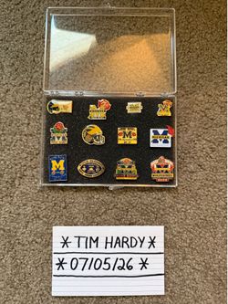 Michigan Wolverines Vintage Rose Bowl Pin Collection