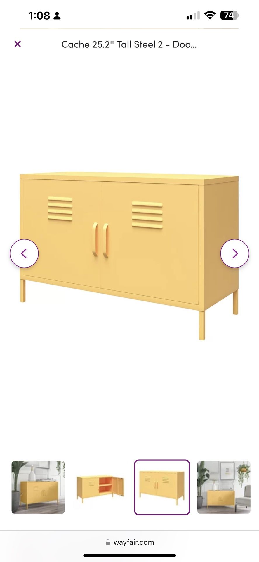 locker Style Accent Table 