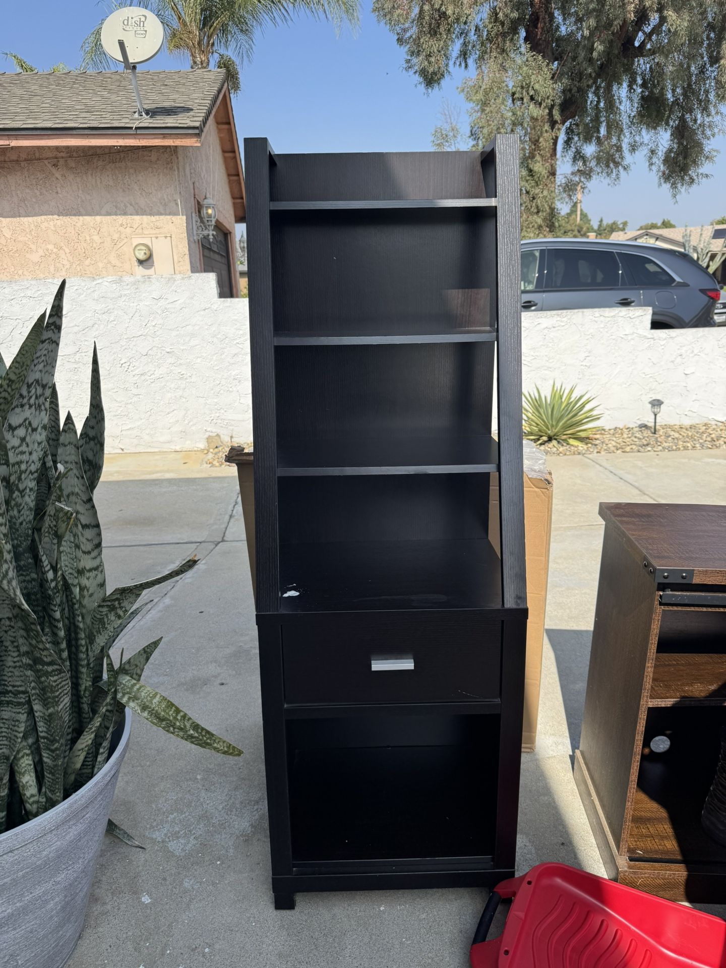 Dark Cherry Corner Shelf