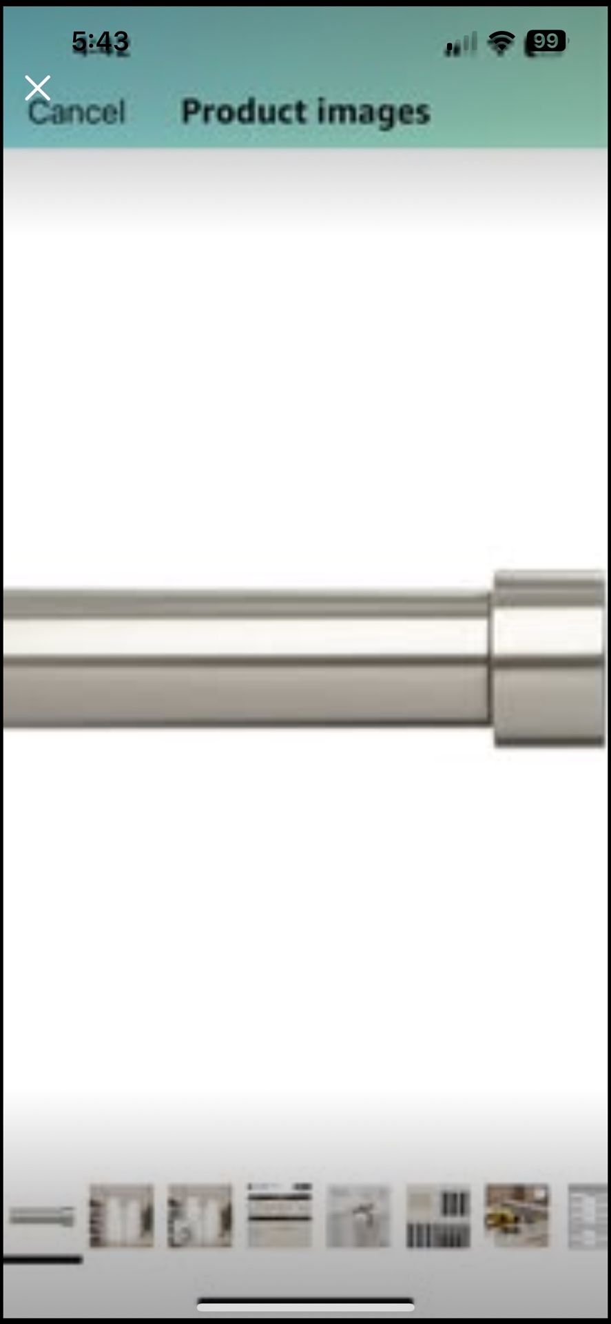 Umbra Cappa Curtain Rod 72-144