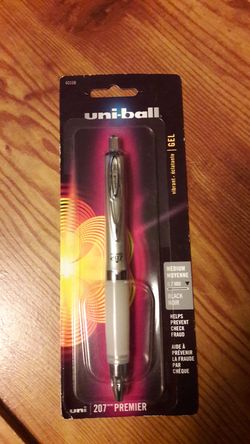 NEW Uniball Black Gel pen MED.