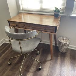 Solid Wood Mid-Century Modern Desk