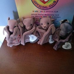 4 beanie baby bats