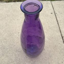Tall Purple Glass Vase