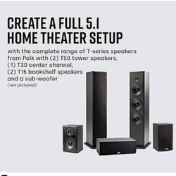 Polk Audio - Home Theater System - With Subwoofer & Extra Speakers Included 