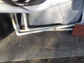 PVC racks or foldable signs- About 2 1/2' tall and approx 30" wide (maybe less ) 2.- left@ $25 ea. Or $40 for both