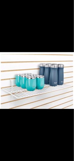 White Wire Slatwall Shelves 24” x 12” – Retail Store Display