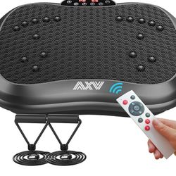 AXV Vibration Plate Exercise Machine Whole Body Workout Vibrate Fitness Platform Lymphatic Drainage Machine for Weight Loss Shaping Toning Wellness Ho