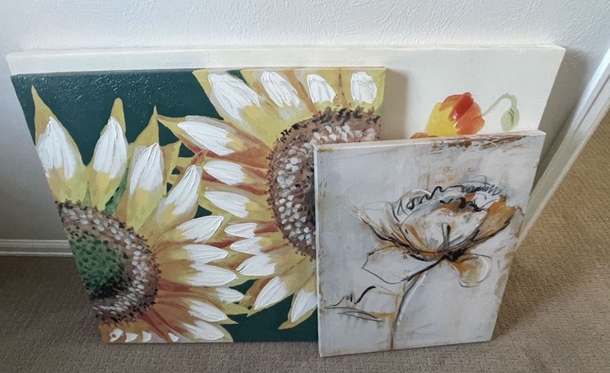 Canvas Flower Wall Art Paintings