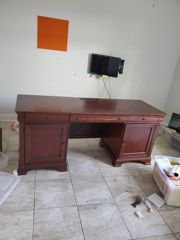 Solid Wood Executive Desk