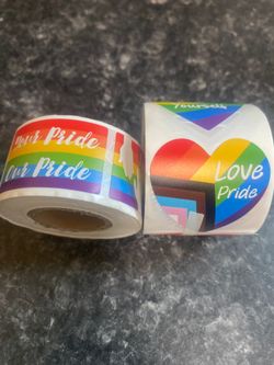 LGBTQ-Vibrant Rainbow Pride Stickers - 2 Rolls, selling both together $5