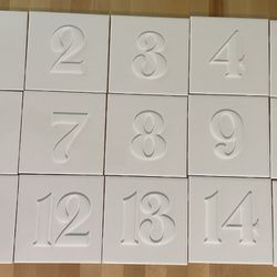 Wedding Table Number Tiles Tables 1-15