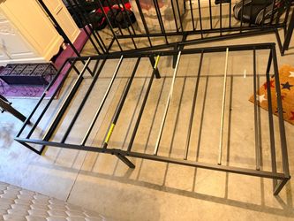 Black Metal Platform Bed Frame - Three Available