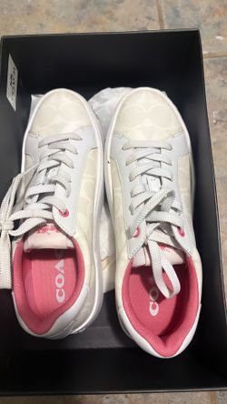 Pink and White Coach Shoes