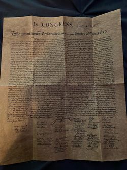 Vintage copy of the Declaration of Independence, bought in the 70’s