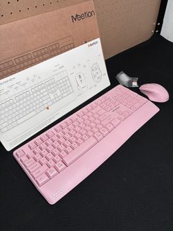 New Pink Wireless Keyboard & Mouse