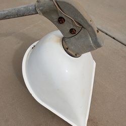 Large White Porcelain Enamel Farm Ranch Garage Outdoor Light