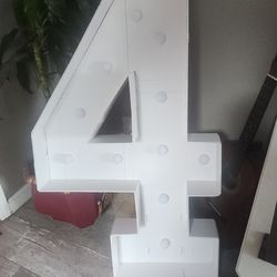 #4 birthday sign