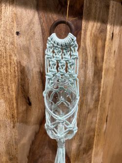 Mini Handmade Macrame W/propagation Bottle, Free Plant Cutting W/purchase
