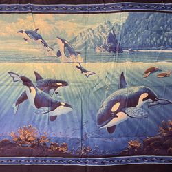 Orcas Wall Hanging or Quilt Top - Vintage