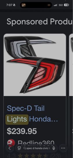Honda civic tail lights
