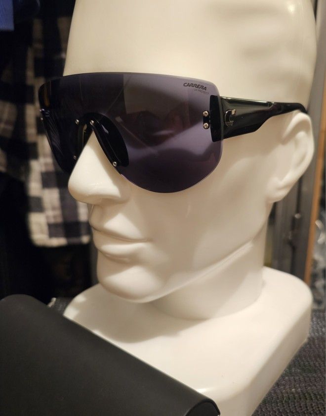 NEW UNISEX NICE ALL BLACK ORIGINAL CARRERA SUNGLASSES.