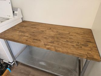 John Boos Co. Heavy Duty Wood Work Table / Kitchen Prep Station –60X30X35 EXTRA LARGE TABLE TOP Is In Pristine Condition $450 OBO