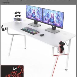 White Gamer Desk 