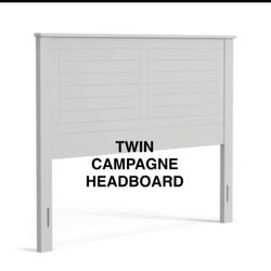 NEW KETTLE RIVER CAMPAGNE TWIN HEADBOARD (GLOSS WHITE)