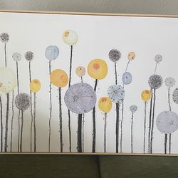 Large Flower Framed Canvas Artwork