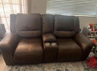 3 Piece Electric Reclining Leather Couches
