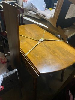 Vintage Wooden Drop Leaf End Table