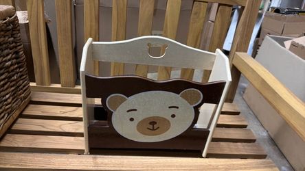 Wooden Bear Kids Book Rack
