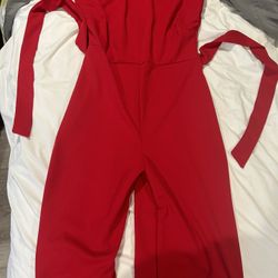FASHION NOVA RED JUMPSUIT 